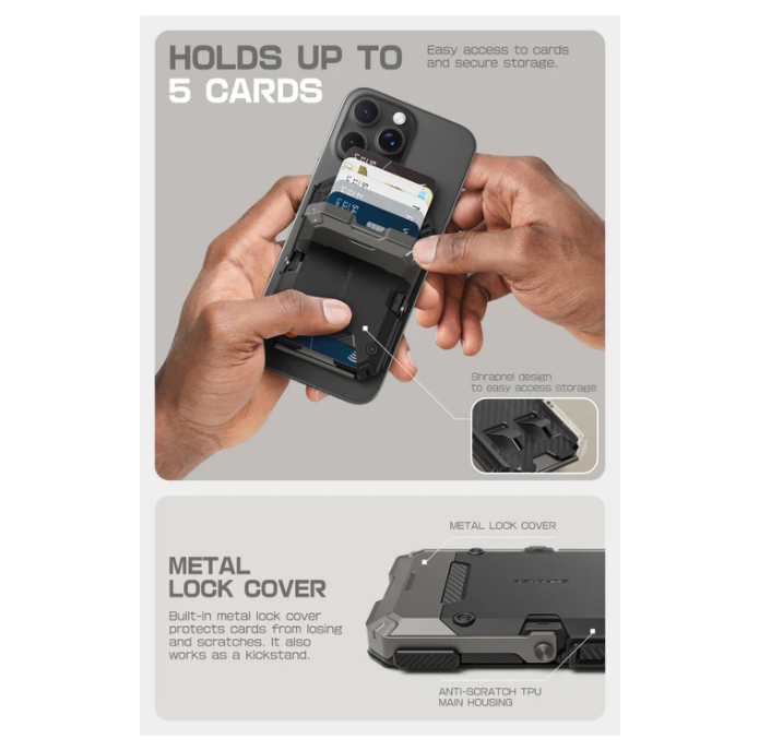 MagFlip Magnetic Wallet with Stand-Black